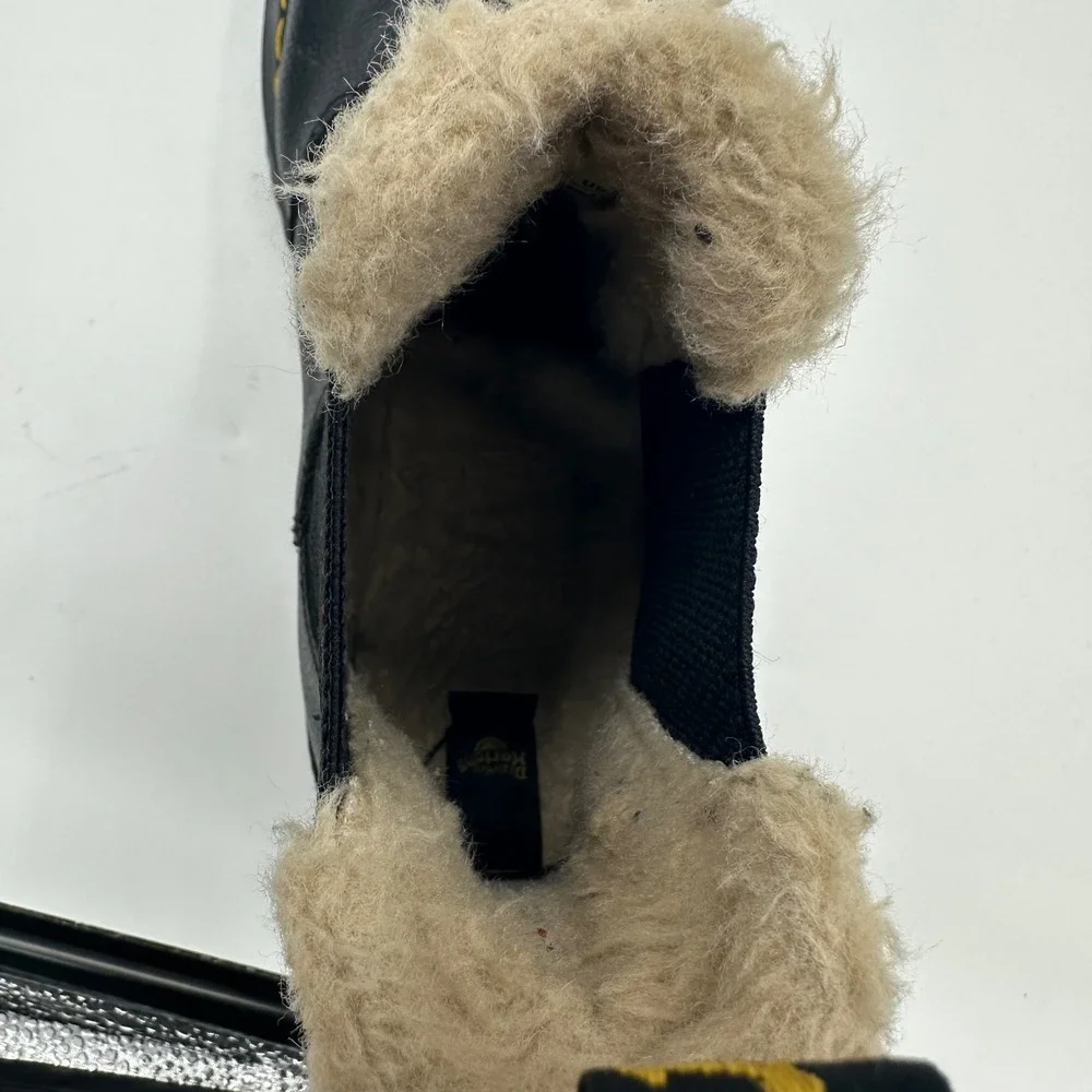 Dr. Martens Quad FL Leather Faux Fur Platform Chelsea Boots‎  Mens 10 Womens 11